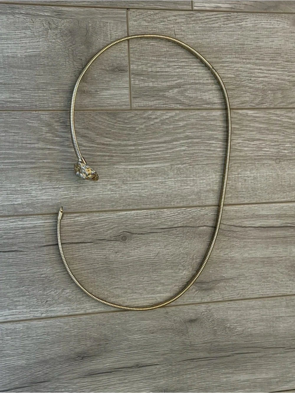 Gold Tone Snake Chain belt with Decorative Clasp